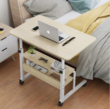 Load image into Gallery viewer, Laptop Table with Wheels Shelf Storage Height Adjustable