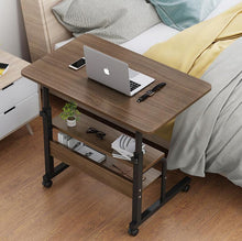 Load image into Gallery viewer, Laptop Table with Wheels Shelf Storage Height Adjustable
