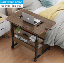 Load image into Gallery viewer, Laptop Table with Wheels Shelf Storage Height Adjustable

